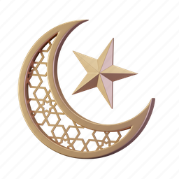crescent, star, islamic, shape 