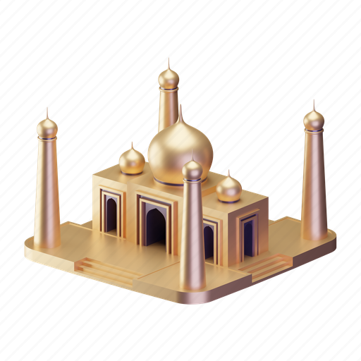 Mosque, building, architecture, islamic, dome 3D illustration - Download on Iconfinder