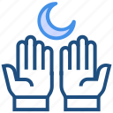 care, hand, islam, moon, muslim, praying, ramadan 