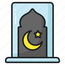 moon, crescent, start, muslim, arabic, night, sky