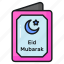 eid mubarak, greeting, card, eid, ramadan, crescent, start 