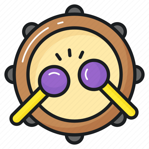 Drum, sticks, percussion, instrument, bongo, drumbeat, music icon - Download on Iconfinder