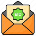 eid, greetings, letter, envelop, occasion, festival, event