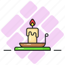 candle, burning, luminous, paraffin, candlestick, flame, light