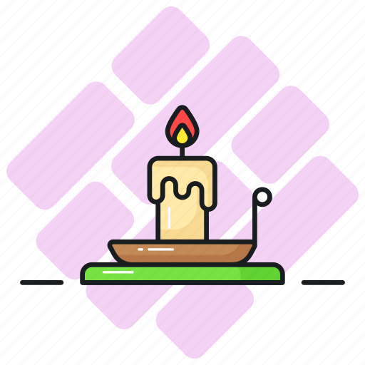 Candle, burning, luminous, paraffin, candlestick, flame, light icon - Download on Iconfinder