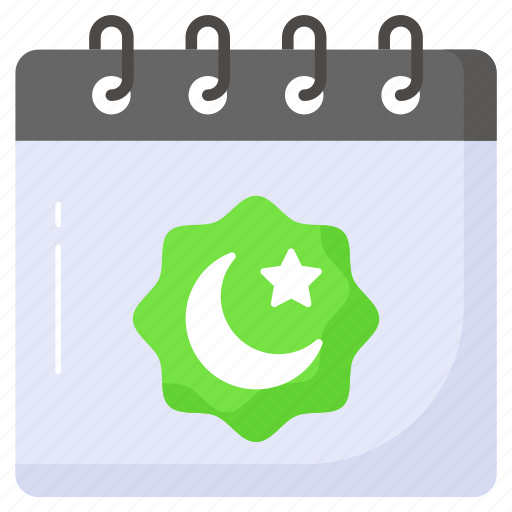 Ramadan, calendar, moon, star, planner, schedule, date icon - Download on Iconfinder