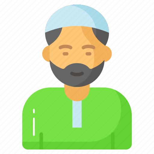 Muslim, man, avatar, beard, male, person, religious icon - Download on Iconfinder