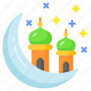 moon, crescent, ramadan, mosque, islam, islamic, eid al fitr