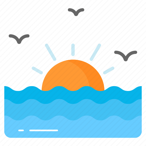 Sunset, sun, sea, sunrise, duck, evening, sundown icon - Download on Iconfinder
