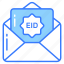 eid, greetings, letter, envelop, occasion, festival, event 
