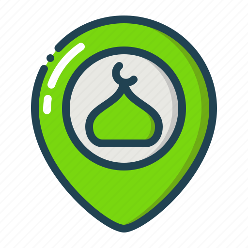 Mosque, location, pin, direction icon - Download on Iconfinder