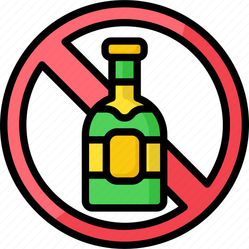 No alcohol, haram, prohibited, wine, not allowed, avoid, drink icon - Download on Iconfinder