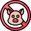 no pork, pig, haram, avoid, not allowed, forbidden, prohibition 