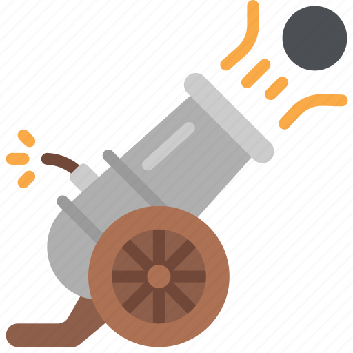 Cannon, fire, fie, cannonball, shot icon - Download on Iconfinder