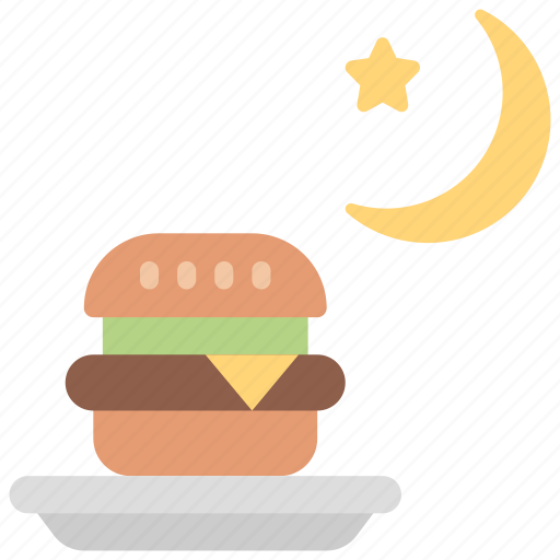 Eat, at, night, time, food, moon icon - Download on Iconfinder
