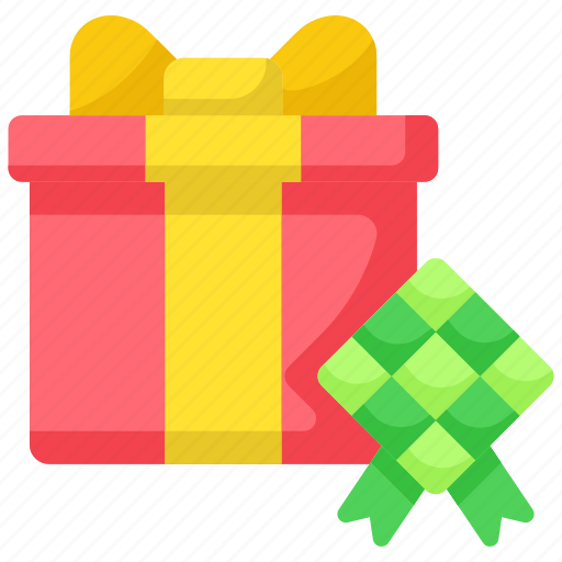 Gift, eid mubarak, surprise, present, parcel, ketupat, box icon - Download on Iconfinder