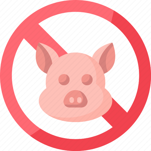 No, pork, pig, haram, avoid, not allowed, forbidden icon - Download on Iconfinder