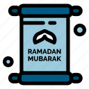 iftar, invitation, letter, mubarak, ramadan 