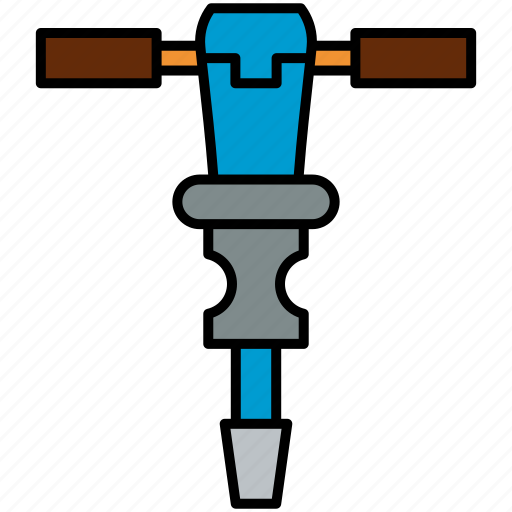 Jackhammer, pneumatic hammer, construction, building icon - Download on Iconfinder