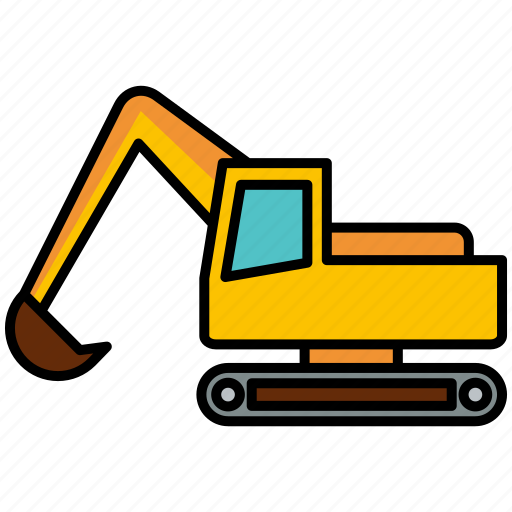 Excavator, bulldozer, heavy machinery, construction icon - Download on Iconfinder
