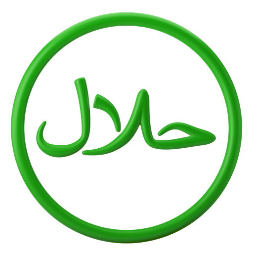 Halal, arabic, food label, islam, certification 3D illustration - Free download