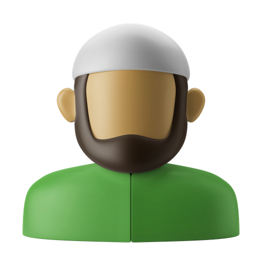 Muslim man, believer, avatar, profile, faceless 3D illustration - Free download
