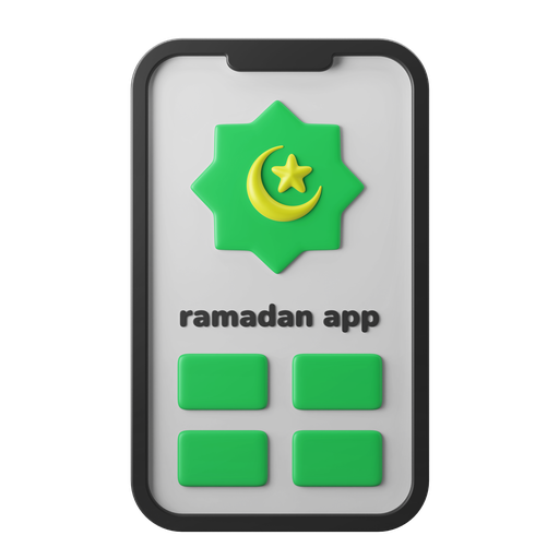 Ramadan app, phone, device, islam 3D illustration - Free download
