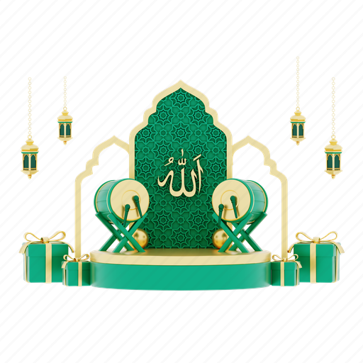 Ramadan, illustration, religion, islam, drum, decoration, lantern 3D illustration - Download on Iconfinder