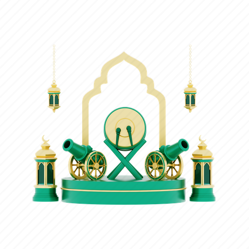 Ramadan, illustration, religion, islam, muslim, background, lantern 3D illustration - Download on Iconfinder