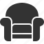 armchair, chair, cushioned, soft 