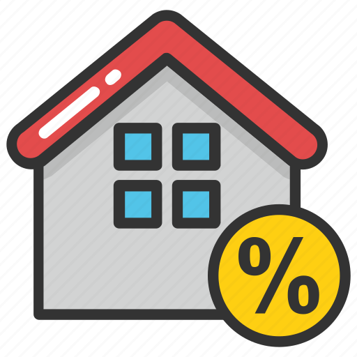 Allotment, home percentage rate, mortgage percentage, property discount, property tax icon - Download on Iconfinder
