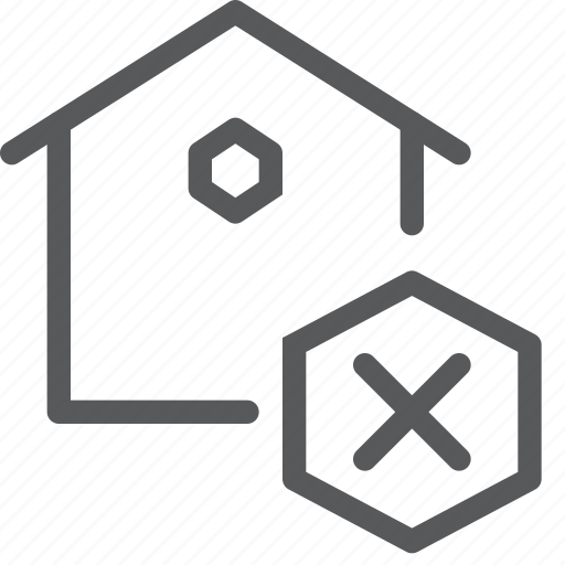 House, remove, close, delete, erase, estate, home icon - Download on Iconfinder