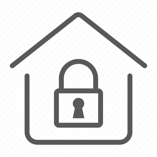 Estate, home, lock, padlock, real, safe, security icon - Download on Iconfinder