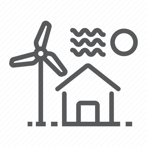 Ecology, electricity, estate, home, house, real, windmill icon - Download on Iconfinder