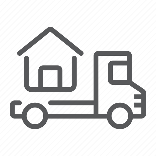 Cargo, delivery, estate, home, real, transport, truck icon - Download on Iconfinder