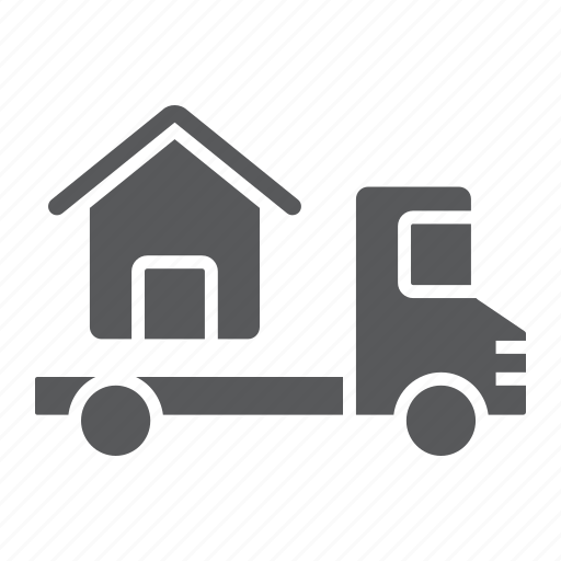 Cargo, delivery, estate, home, real, transport, truck icon - Download on Iconfinder