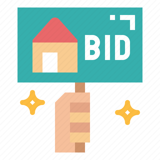Auction, bid, compete, label icon - Download on Iconfinder