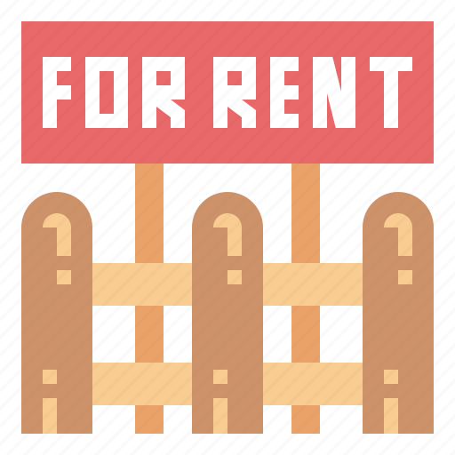 Fence, for, rent, sign, signaling icon - Download on Iconfinder