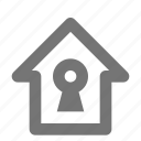 keyhole, home, house, building, estate, property, unlock 