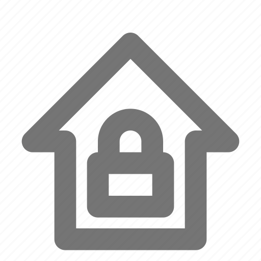 Lock, home, house, security, building, estate, property icon - Download on Iconfinder