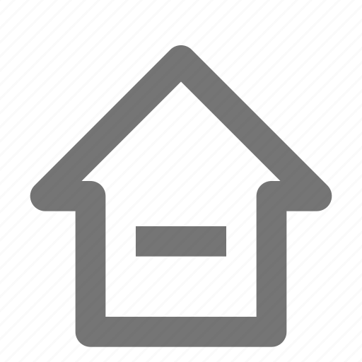 Subtract, home, house, minimize, minus, building, estate icon - Download on Iconfinder