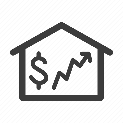 Home, house, market price, real estate, up icon - Download on Iconfinder