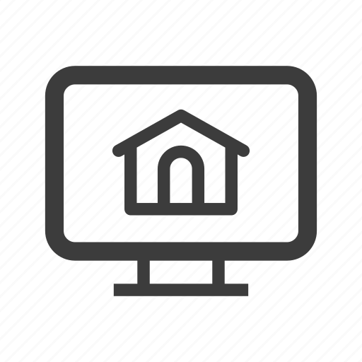 Computer, home, house, online, real estate icon - Download on Iconfinder