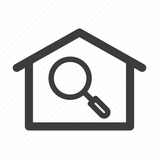 Home, house, property, real estate, search icon - Download on Iconfinder