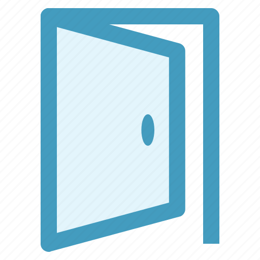 Door, enter, entrance, exit, join, open, open door icon - Download on Iconfinder