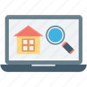 house search, magnifier, magnifying glass, property search, real estate