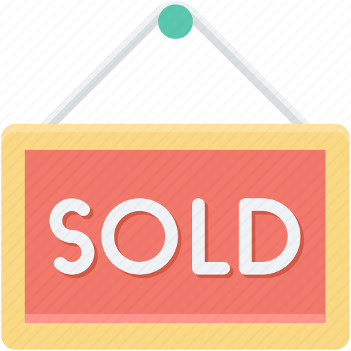 Hanging sign, sign bracket, signage, sold, sold signboard icon - Download on Iconfinder