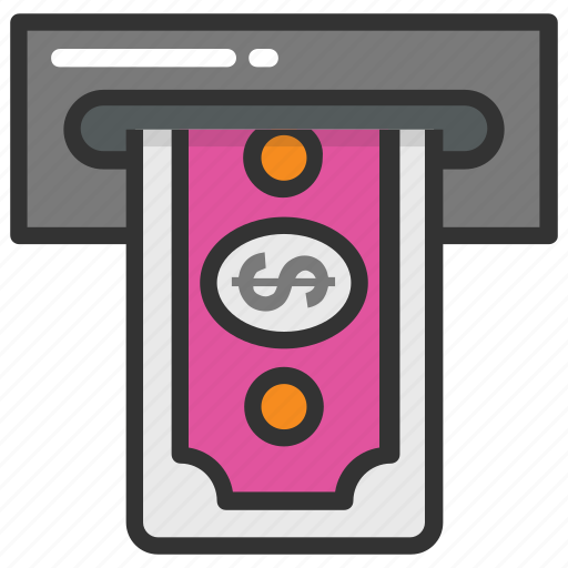 Atm card, atm withdrawal, cash withdrawal, modern banking, transaction icon - Download on Iconfinder