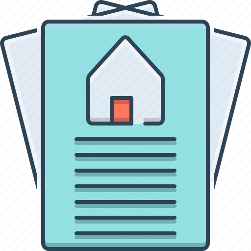 Agreement, certify, document, paper, property, property paper, real estate icon - Download on Iconfinder