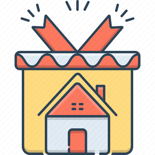 Estate, gift, opportunity, present, real, real estate gift icon - Download on Iconfinder